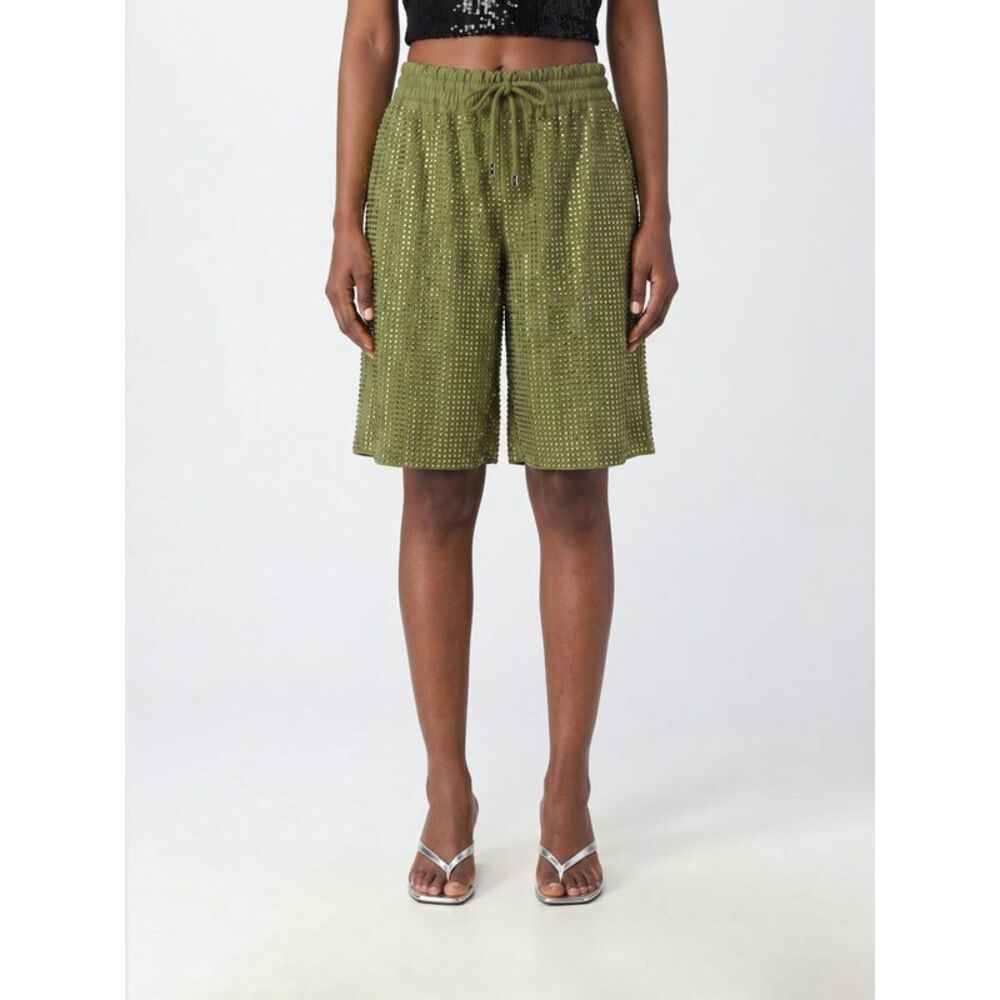 Venuja Women High-Waisted Knee-Length Shorts Venuja With Rhinestone Embroidery
